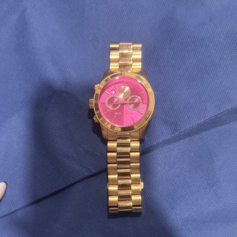 Michael Kors Gold Watch with Pink Face